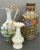 Group including Oriental vase 14 1/2"T,