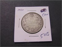 1920 Canadian 50 cent Coin