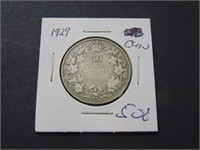 1929 Canadian 50 cent Coin