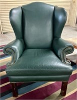 Drexel Heritage Pelle Leather Wingback Chair