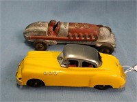 Vintage Hubley Taxi And Metal/Cast Iron Racecar