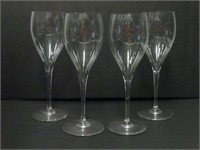 Lot of 4 Baccarat Wine Glasses