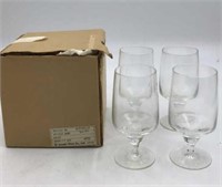 4 Vintage Sasaki Glass Co Iced Tea Glasses In