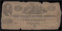 T-42 Confederate States Currency $2 CSA Civil War