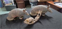 Two Tank the Armadillo Figurines and One
