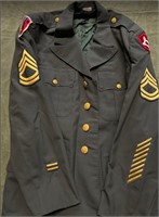 US Army Green Dress Jacket with patches