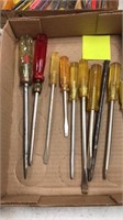 Lot of flat screwdrivers