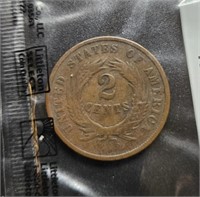 1869 Two Cent piece