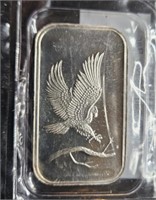 1 Oz Bald Eagle silver bar