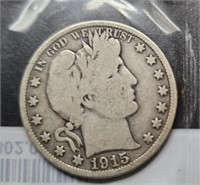 1915-D Barber Half Dollar