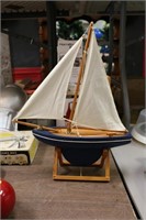 Blue Sail Boat with Display