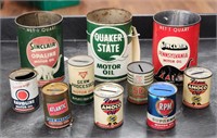 (3) 1QT & (7) Approx. .5PT Motor Oil Cans