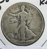 1938D Liberty Half Dollar Semi-Key