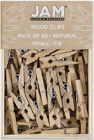 10 pack JAM PAPER Wood Clip Clothespins