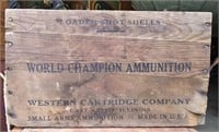 Vintage Wooden World Champion Ammunition Box