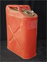 Vintage USMC 5 gallon red painted gas can