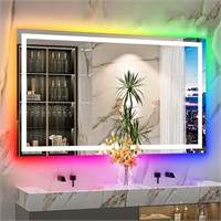 YEELAIT RGB LED Bathroom Mirror 60x36 Inch