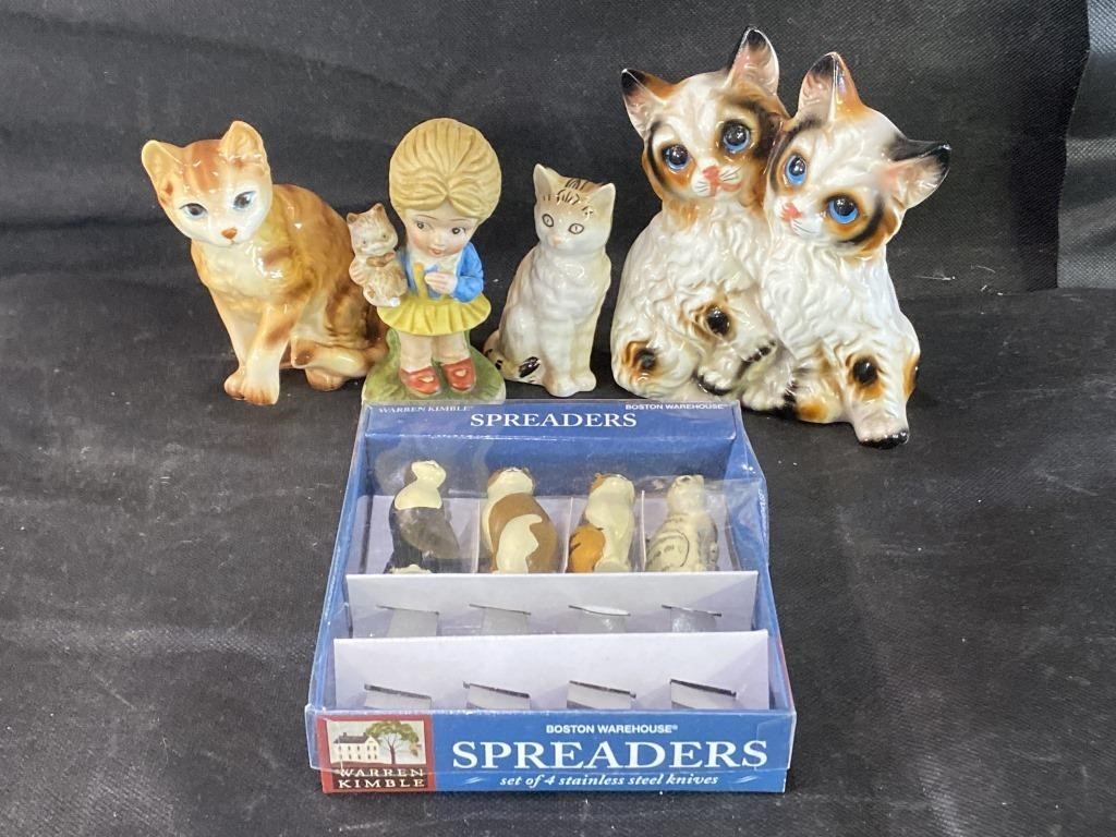 Warren Kimble Cat Spreaders, Figurines & More