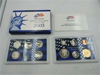 2005 US Mint proof set coins