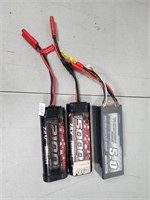 Trio Assorted LiPO Batteries
