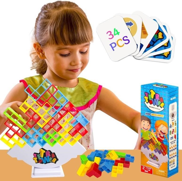 Yisquar Tetra Tower Game 32 PCS Tetra Tetris