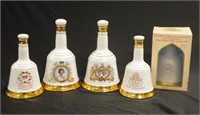 Five ceramic bottles Bells Scotch whisky