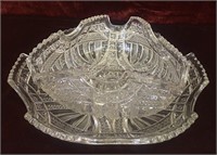 Pair of Vintage Clear Glass Dishes