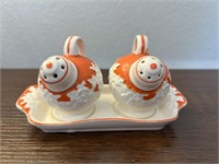 1950's Hinote Japanese Shakers on 6" tray - Gorgeo