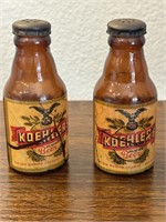 1950's Koehler's Pilsner Glass Salt & Pepper set