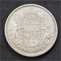 Silver 50 Cent Canadian  (11.5Gm) Coin