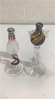 Hand Blown and Signed Salt and Pepper K15A