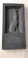 Cast Iron Garden Decor Felis Domestica Cat plaque