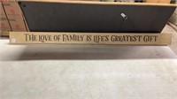 The Love of Family Wood Sign