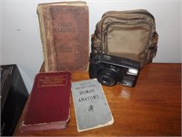 Yashica Camera with Bag and 3 Vintage Books
