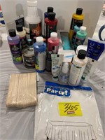 GROUP OF PAINTS & SUPPLIES