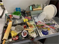 LARGE GROUP OF KITCHEN UTENCILS OF ALL KINDS