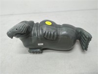 Large Soapstone Walrus Signed & Dated 1978 9"L