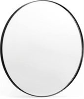 24 Inch Round Bathroom Mirror with Metal Frame