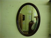 Oval Edwardian beveled wall mirror, ca 1910.