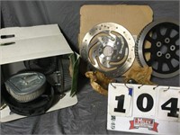 Brake disc, air cleaner parts, CAM shaft. drive