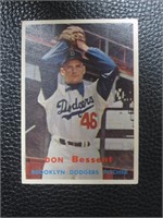 1957 TOPPS #178 DON BESSENT DODGERS VINTAGE