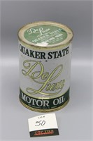 Quaker State Motor Oil Quart Can Deluxe