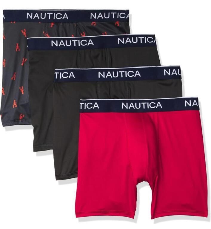 NAUTICA MENS LARGE 4PCK MICRO BOXER BREIFS