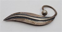 Orvelo, Mexican Modernist Sterling Silver Brooch