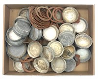 Assorted Vtg. Mason Jar, Canning Jar Lids