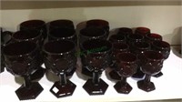 Glass lot, wine glass and Sherri glass lot, Avon,