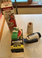 Fire Extinguisher, Leather Dye, Tape, Fly Tape,