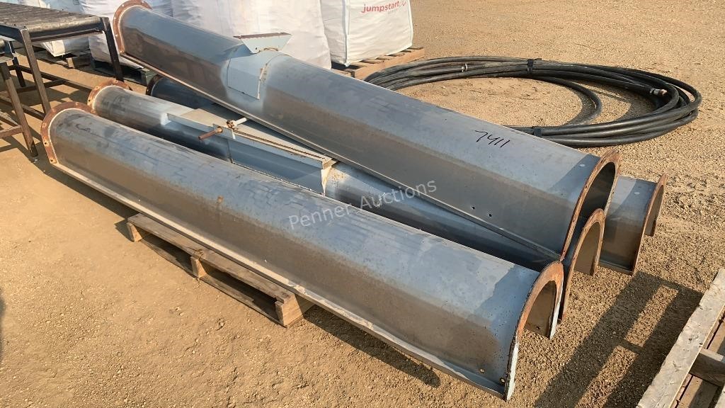 (4) 9-Ft Stainless Steel Grain Troughs