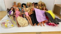 (20) Barbie’s from 1966 and newer, with misc