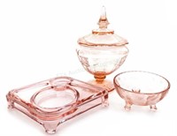 (18pc) Pink Depression Glass Plates